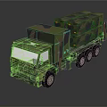 Military Cargo Truck with Camouflage Pattern and Large Square Containers Six Wheel Design