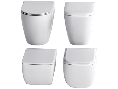 Modern White Toilet Designs With Sleek Contours And Contemporary Styles 3d model