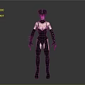 3D Model Female In Black Tight Fitting Outfit With High Hat Long Gloves And Boots