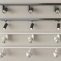 Modern Downlights And Spotlights With Different Color Tracks And Styles 3d model