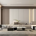Modern Living Room Interior Featuring TV Wall Marble Fireplace Wooden Accents Bookshelves And Green Plant