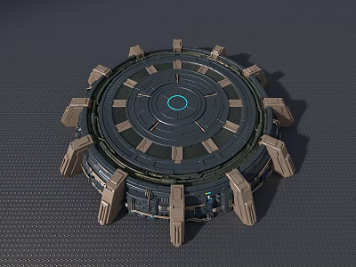 Science and Technology Platform Mechanical Platform Science and Technology Booth 3d model