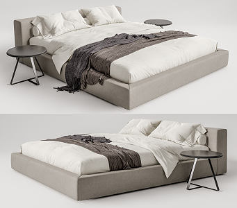 Modern Double Bed 3d model