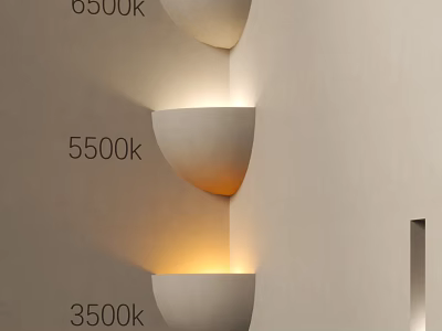 Modern Wall Lights with 6500K 5500K 3500K Color Temperatures and Warm Lighting Effects 3d model