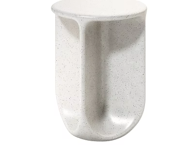 Modern White Speckled Coffee Table With Unique Curved Design And Smooth Surface 3d model