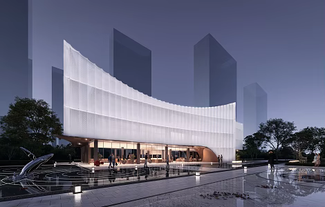 Modern Sales Office Building Sales Department 3d model