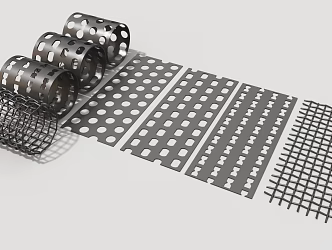 Iron mesh Loukong stainless steel plate hard surface machinery high-tech industrial parts 2 3d model