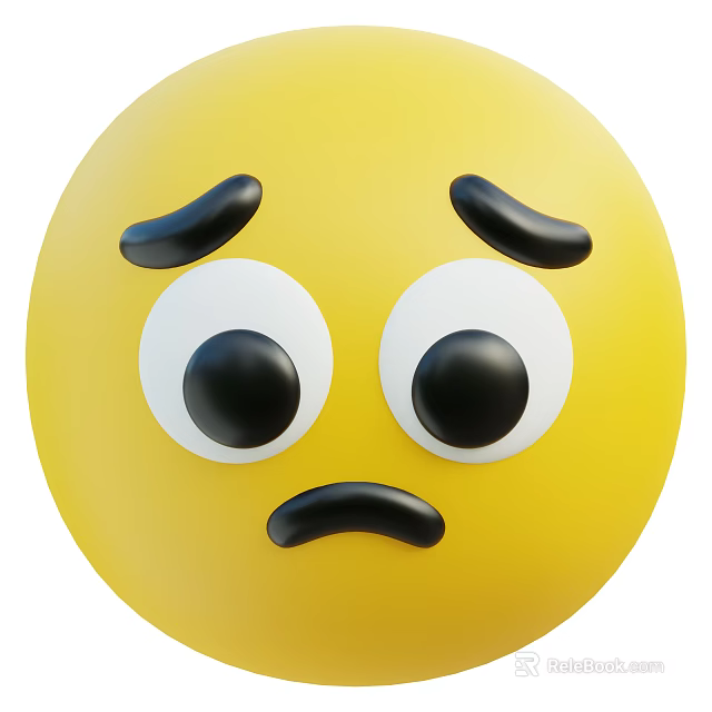 Game and Movie Character Yellow Face With Surprised Expression and Big Eyes 3d model 