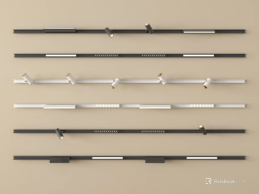 Modern Downlights and Spotlights in Various Styles for Home Interior Lighting 3d model