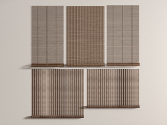 New Chinese-style Venetian Blinds Roller Blinds 3d model