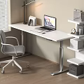 Modern Desk and Chair Combination Study Desk 3d model
