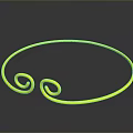 Shiny Yellow Circular Daily Living Item With Spiral Decorations And Smooth Surface