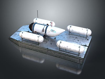 Modern Submarine Titan Submarine Ocean Gate Titan Submarine 3d model