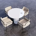 Modern leisure table and chair combination leisure table and chair 3d model
