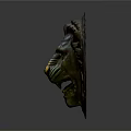 Lion Head Door Handle With Ornate Carved Design And Bronze Finish