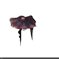Mythical Tentacled Creature Character With Purple Pink Umbrella Top And Long Striped Tentacles