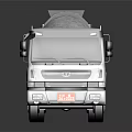 White Concrete Mixer Truck With Large Rotating Drum For Construction Work