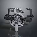 Industrial Mechanical Equipment With Multi Arm Structure Metal Wheel And Rotating Components 3d model
