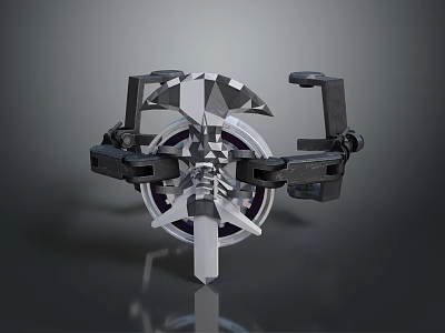 Industrial Mechanical Equipment With Multi Arm Structure Metal Wheel And Rotating Components 3d model