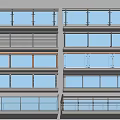 Modern Railing Designs Featuring Glass Panels And Metal Frames In Various Styles 3d model
