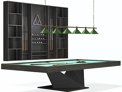 Modern billiard table billiard stick rack 3d model