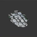 Natural Stone Rock Structures With Green Plants Growing In Crevices Design