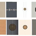 Handle combination cabinet door handle 3d model