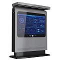 Public Facility Digital Interactive Kiosk With Data Visualization Screen Interface For Public Use 3d model