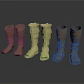 Various Styles Of Leg Braces In Brown And Beige For Daily Use