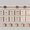 Switch socket panel network cable socket track socket 3d model