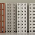 Various Decorative Room Divider Structures With Arched Grid And Circular Hole Designs 3d model