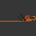 Orange Electric Hedge Trimmer Garden Tool With Ergonomic Handle Sharp Blades