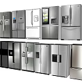 Various Styles Of Stainless Steel Refrigerators And Freezers With Modern Designs