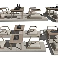 Elegant Tea Table and Chairs Set with Comfortable Cushions and Wooden Design