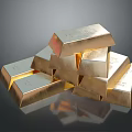 Golden Household Items Stacked Neatly As Modern Home Decor Essentials