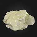 Rustic Stone And Wooden Decorative Piece With Natural Green Moss Texture