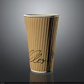 Brown Corrugated Paper Cup With Signature And 1982 Date Daily Use Household Item