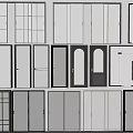 Various Styles Of Interior Sliding Doors With Glass Panels And Wooden Frames