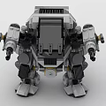 Smart Machine Robot With Mechanical Arms Guns And Metallic Leg Structure 3d model