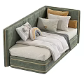 Elegant Green And Beige Sofa Designs With Tufted Details Gold Trim Pillows And Blankets