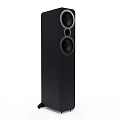 Black Floor Standing Speaker With Modern Design And Dual Audio Drivers 3d model