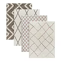 Square Rugs With Geometric Patterns Neutral Tones Diamond Designs And Multiple Styles 3d model