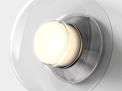 Modern Elegant Transparent Glass Wall Lamp With Sleek Design And Warm Light Glow 3d model