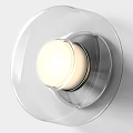 Modern Elegant Transparent Glass Wall Lamp With Sleek Design And Warm Light Glow