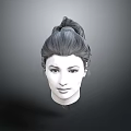 Realistic 3D Head Model With Detailed Facial Organs And Structured Hair Bun