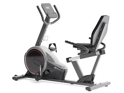 Recumbent Exercise Bike With Ergonomic Seat And Display Monitor For Home Fitness 3d model