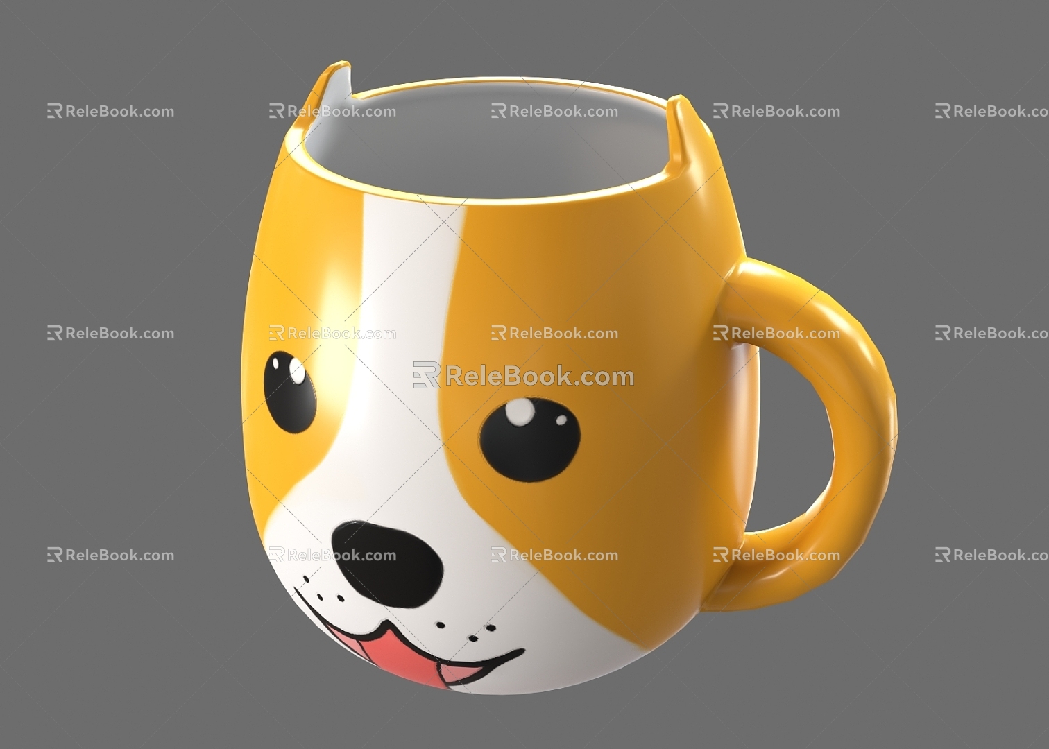 Modern Cup Dog Cup 3d model