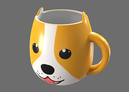 Modern Cup Dog Cup 3d model