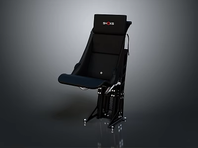 Shadow Black Sports Seat For Simulation Gaming With Metal Frame And Stable Support 3d model