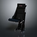 Shadow Black Sports Seat For Simulation Gaming With Metal Frame And Stable Support